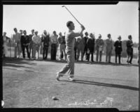 Golfer Fay Coleman at the Los Angeles Open, 1933