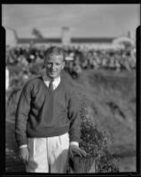 Golfer Craig Wood at the Los Angeles Open, 1933