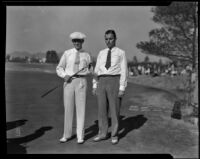 Two unidentified golfers at the Los Angeles Open, 1933