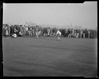 Two unidentified golfers at the Pasadena Open, between 1929-1938