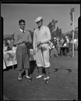 Two unidentified golfers at the Los Angeles Open, 1934