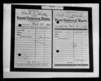 Bank deposit slipt used as evidence used against Sidney T. Graves, Los Angeles, 1933