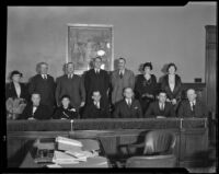 Jury for the William James (Curly) Guy trial, Long Beach, February 1933