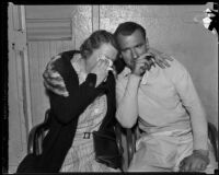 Assailant William Hardy and his distraught mother Katherine Williams, Los Angeles, 1935