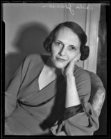 Author Baroness Carla Jenssen, Los Angeles, 1933