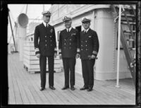 Naval officers meet to discuss future building plans, San Pedro, 1933