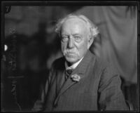 Stanford president David Starr Jordan in Los Angeles to accept an award, Los Angeles, 1925