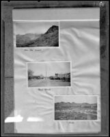 Court document in the form of photographs of an area near an oil field near Beatty, Nevada, operated by Julian Petroleum Corporation, labeled "Beatty," Nevada, circa 1926