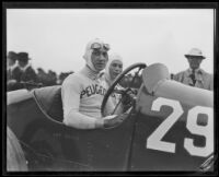 Art Klein in his racecar, Los Angeles, 1922