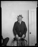 Otto Krueger, San Francisco butcher and murder suspect, Los Angeles, 1926