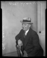 Otto Krueger, San Francisco butcher and murder suspect, Los Angeles, 1926