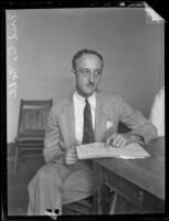 Fred C. Kohl, deputy county surveyor, Los Angeles County, [between 1927-1928?]