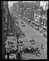 Labor Day parade travels down Broadway, Los Angeles, 1933
