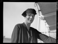Baroness Dorothee Leber visits America by ship, Los Angeles, 1932