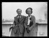 Director Mervyn LeRoy with his wife, Doris, San Pedro (Los Angeles), 193