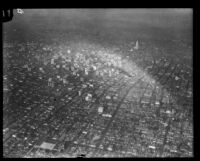 Aerial view over downtown Los Angeles, 1928-1935