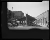 Wooden building in an alley in Chinatown, Los Angeles, 1920-1939