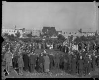 Ground breaking ceremonies for the Wilshire Boulevard Congregational Church, Los Angeles, 1924