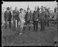 Ground breaking ceremonies for the Wilshire Boulevard Congregational Church, Los Angeles, 1924