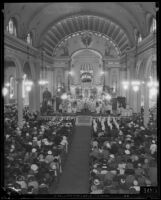Cathedral of Saint Vibiana, interior view, Los Angeles, circa 1920-1939