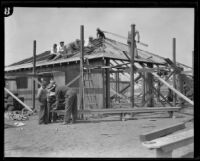 Students building at the Jacob Riis High School, Los Angeles, 1930s