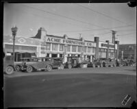 Acme Furniture Co. and the Security First National Bank on Broadway at Florence, Los Angeles, 1920-1939