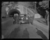 View through one of the newly completed Figueroa Street tunnels, Los Angeles, 1931-1935