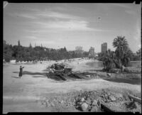 Extension of Wilshire Boulevard through Westlake Park, Los Angeles, 1934