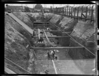 Excavation work site of the Los Angeles Department of Water and Power, 1920-1939