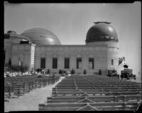 Ceremony at the Griffith Observatory, perhaps the opening and dedication, Los Angeles, 1935