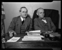 Justice Macrossan and Judge Leon Yankwich, Los Angeles, circa 1938