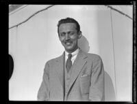 Daulton Mann, exectuve vice-president of Grace Lines, Los Angeles, 1930