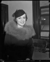 June Marlowe is unused in her husband's court case, Los Angeles, 1934