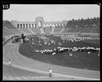 Children perform at the Coliseum for May Day, Los Angeles, 1926