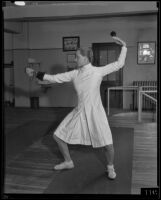 Olympic fencer Helene Mayer, Los Angeles, ca. 1936