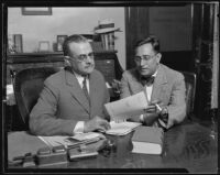 Judge William D. McConnell and City Procescuter Jack Friedlander, Los Angeles, 1926
