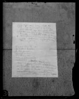 Handwritten draft of Lorraine Wiseman affidavit, 1926