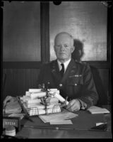 Colonel E. J. Moran, head of the ROTC unit at University of California, Los Angeles, Los Angeles, 1934