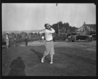 Fred Morrison on a golf course, Los Angeles (?), 1930s