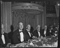 Colonel Robert R. McCormick at a banquet, Los Angeles, 1920-1939