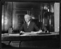Judge Victor R. McLucas in his courtroom, Los Angeles, 1929