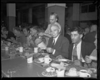 Governor Frank Merrian at a banquet gathering, California, 1934-1939