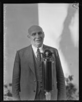 Governor Frank Merriam at the dedication ceremony for the City Hall, Signal Hill, 1934