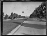 Street leading to capitol building in Mexicali, Mexico, circa 1927
