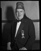 Earl C. Mills, Iowa lawyer and Imperial Potentate for the Shriners, 1933
