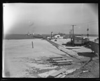 Distant view towards the new Municipal Boat House at Cabrillo Beach, San Pedro (Los Angeles), 1928
