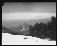 Mount Wilson with snow, California, 1920-1939