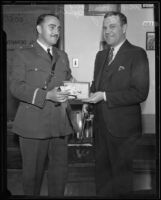 Deputy Sheriff M. F. Nuremberg and Sheriff George Barton, Los Angeles, 1933