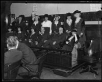 Jury for the Madalynne Obenchain murder trial, Los Angeles, ca. 1921