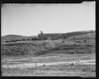 Distant view of Shea's Castle, Mojave Desert, 1935